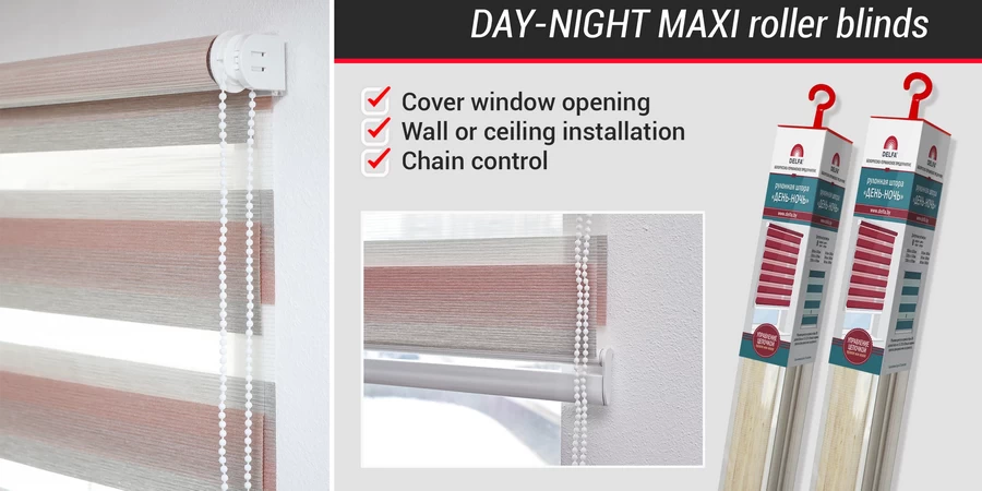 Day-Night Maxi roller blinds WHOLESALE from the manufacturer