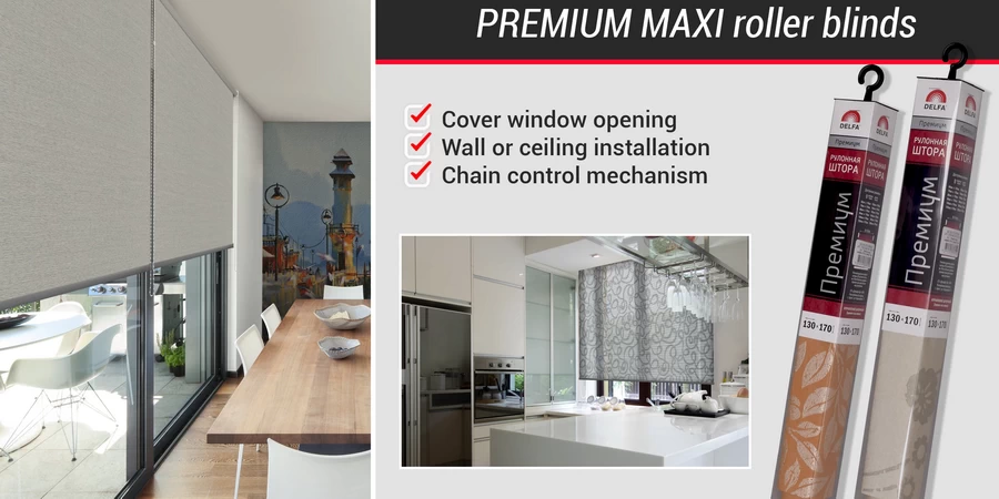 Maxi roller blinds WHOLESALE from the MANUFACTURER
