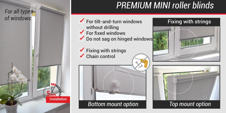 PREMIUM Mini roller blinds WHOLESALE from the manufacturer