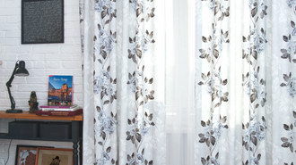 Decorative curtains Flowerсерый
