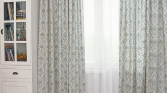 Decorative curtains Tanit plomo